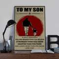 TO MY SON- DRAGON BALL -FAMILY -DAD SON- GOKU - CANVAS POSTER CV40