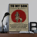 TO MY SON- DRAGON BALL -FAMILY -DAD SON- GOKU - CANVAS POSTER CV40