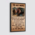 (X1) TO MY WIFE-I HAD YOU AND YOU HAD ME-Carl & Ellie-UP - CANVAS POSTER