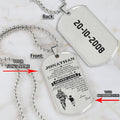 To My Son-Never Lose - Dragon ball - Goku Vegeta- Soldier - Engraved Dog Tag All Style