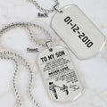 TM2 To My Son- Dog Tag - Never Lose 2 - Dragon ball - Goku Vegeta- Soldier - Engraved Dog Tag All Style