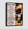 H1112 DR002 - To My Son - Goku -Vegeta- English - Horizontal Poster - Horizontal Canvas - Dragon Ball Canvas