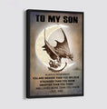 XH332- To My Son Alway remember - Goku -Vegeta- English - Horizontal Poster - Horizontal Canvas - Dragon Ball Canvas