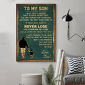 (CV36) TO MY SON- NEVER LOSE - DRAGON BALL - GOKU VEGETA- SOLDIER - NARUTO - CANVAS POSTER ALL STYLE