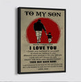 ( CV44) TO MY SON- NEVER LOSE - DRAGON BALL - GOKU VEGETA- SOLDIER - NARUTO - CANVAS POSTER ALL STYLE