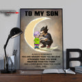 XH332- To My Son Alway remember - Goku -Vegeta- English - Horizontal Poster - Horizontal Canvas - Dragon Ball Canvas