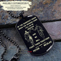 SOLDIER Call on me Brother Engraved Customizable Dog Tag