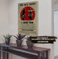 ( CV44) TO MY SON- NEVER LOSE - DRAGON BALL - GOKU VEGETA- SOLDIER - NARUTO - CANVAS POSTER ALL STYLE