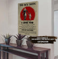 ( CV44) TO MY SON- NEVER LOSE - DRAGON BALL - GOKU VEGETA- SOLDIER - NARUTO - CANVAS POSTER ALL STYLE