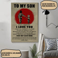 ( CV44) TO MY SON- NEVER LOSE - DRAGON BALL - GOKU VEGETA- SOLDIER - NARUTO - CANVAS POSTER ALL STYLE