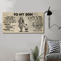 (CV32) TO MY SON- I WANT YOU TO BELIEVE- DRAGON BALL - GOKU - VIKING - CANVAS POSTER