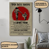 ( CV44) TO MY SON- NEVER LOSE - DRAGON BALL - GOKU VEGETA- SOLDIER - NARUTO - CANVAS POSTER ALL STYLE