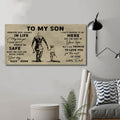 (CV31) TO MY SON- YOUR WAY BACK HOME - DRAGON BALL - GOKU - VIKING - CANVAS POSTER