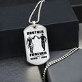 BR9A Call on me Brother - Dragon ball Goku Vegeta - Soldier - Engraved Dog Tag 18K Dog Tag Necklace gold all style