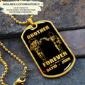 BR9A Call on me Brother - Dragon ball Goku Vegeta - Soldier - Engraved Dog Tag 18K Dog Tag Necklace gold all style