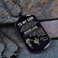 TM2 To My Son- Dog Tag - Never Lose 2 - Dragon ball - Goku Vegeta- Soldier - Engraved Dog Tag All Style