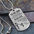 TM2 To My Son- Dog Tag - Never Lose 2 - Dragon ball - Goku Vegeta- Soldier - Engraved Dog Tag All Style