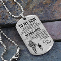 TM2 To My Son- Dog Tag - Never Lose 2 - Dragon ball - Goku Vegeta- Soldier - Engraved Dog Tag All Style