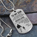 TM2 To My Son- Dog Tag - Never Lose 2 - Dragon ball - Goku Vegeta- Soldier - Engraved Dog Tag All Style