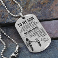 TM2 To My Son- Dog Tag - Never Lose 2 - Dragon ball - Goku Vegeta- Soldier - Engraved Dog Tag All Style