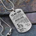 TM2 To My Son- Dog Tag - Never Lose 2 - Dragon ball - Goku Vegeta- Soldier - Engraved Dog Tag All Style