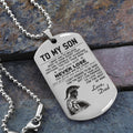 TM2 To My Son- Dog Tag - Never Lose 2 - Dragon ball - Goku Vegeta- Soldier - Engraved Dog Tag All Style