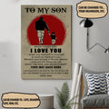 ( CV44) TO MY SON- NEVER LOSE - DRAGON BALL - GOKU VEGETA- SOLDIER - NARUTO - CANVAS POSTER ALL STYLE