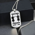 BR9A Call on me Brother - Dragon ball Goku Vegeta - Soldier - Engraved Dog Tag 18K Dog Tag Necklace gold all style