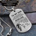 TM2 To My Son- Dog Tag - Never Lose 2 - Dragon ball - Goku Vegeta- Soldier - Engraved Dog Tag All Style