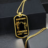 BR9A Call on me Brother - Dragon ball Goku Vegeta - Soldier - Engraved Dog Tag 18K Dog Tag Necklace gold all style