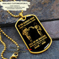 Call on me Brother - Dragon ball Goku Vegeta - Soldier - Engraved Dog Tag 18K Dog Tag Necklace gold all style