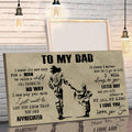 (CV29) TO MY DAD- DRAGON BALL -FAMILY -DAD SON- GOKU - CANVAS POSTER