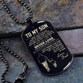 TM2 To My Son- Dog Tag - Never Lose 2 - Dragon ball - Goku Vegeta- Soldier - Engraved Dog Tag All Style