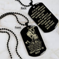 QT2 Dog Tag- Quitting Is Not- Dragon ball - Goku Vegeta- Soldier - Naruto - Engraved Dog Necklace All Style