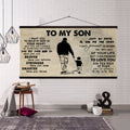 (CV32) TO MY SON- I WANT YOU TO BELIEVE- DRAGON BALL - GOKU - VIKING - CANVAS POSTER