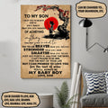 (CV43) TO MY SON- NEVER LOSE - DRAGON BALL - GOKU VEGETA- SOLDIER - NARUTO - CANVAS POSTER ALL STYLE