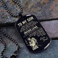 TM2 To My Son- Dog Tag - Never Lose 2 - Dragon ball - Goku Vegeta- Soldier - Engraved Dog Tag All Style