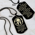 QT2 Dog Tag- Quitting Is Not- Dragon ball - Goku Vegeta- Soldier - Naruto - Engraved Dog Necklace All Style