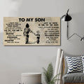 (CV32) TO MY SON- I WANT YOU TO BELIEVE- DRAGON BALL - GOKU - VIKING - CANVAS POSTER