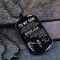 TM2 To My Son- Dog Tag - Never Lose 2 - Dragon ball - Goku Vegeta- Soldier - Engraved Dog Tag All Style