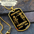 BR9A Call on me Brother - Dragon ball Goku Vegeta - Soldier - Engraved Dog Tag 18K Dog Tag Necklace gold all style