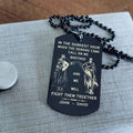 Call on me Brother- Navy - Dragon ball - Goku Vegeta- Soldier - Engraved Dog Tag All Style