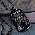 TM2 To My Son- Dog Tag - Never Lose 2 - Dragon ball - Goku Vegeta- Soldier - Engraved Dog Tag All Style