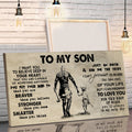 (CV32) TO MY SON- I WANT YOU TO BELIEVE- DRAGON BALL - GOKU - VIKING - CANVAS POSTER