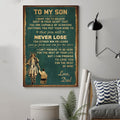 (CV36) TO MY SON- NEVER LOSE - DRAGON BALL - GOKU VEGETA- SOLDIER - NARUTO - CANVAS POSTER ALL STYLE