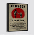 ( CV44) TO MY SON- NEVER LOSE - DRAGON BALL - GOKU VEGETA- SOLDIER - NARUTO - CANVAS POSTER ALL STYLE