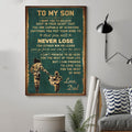 (CV36) TO MY SON- NEVER LOSE - DRAGON BALL - GOKU VEGETA- SOLDIER - NARUTO - CANVAS POSTER ALL STYLE