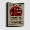 ( CV44) TO MY SON- NEVER LOSE - DRAGON BALL - GOKU VEGETA- SOLDIER - NARUTO - CANVAS POSTER ALL STYLE