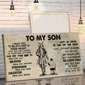 (CV32) TO MY SON- I WANT YOU TO BELIEVE- DRAGON BALL - GOKU - VIKING - CANVAS POSTER