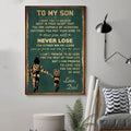 (CV36) TO MY SON- NEVER LOSE - DRAGON BALL - GOKU VEGETA- SOLDIER - NARUTO - CANVAS POSTER ALL STYLE